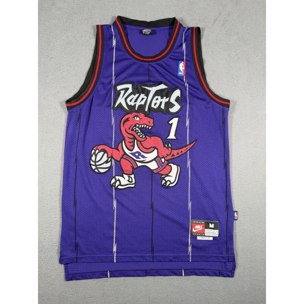 Nike Toronto Raptors Tracy McGrady Dino Jersey Mens Medium Vintage NBA Purple